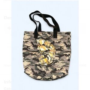 Camouflage Tote Bag with Black Handles